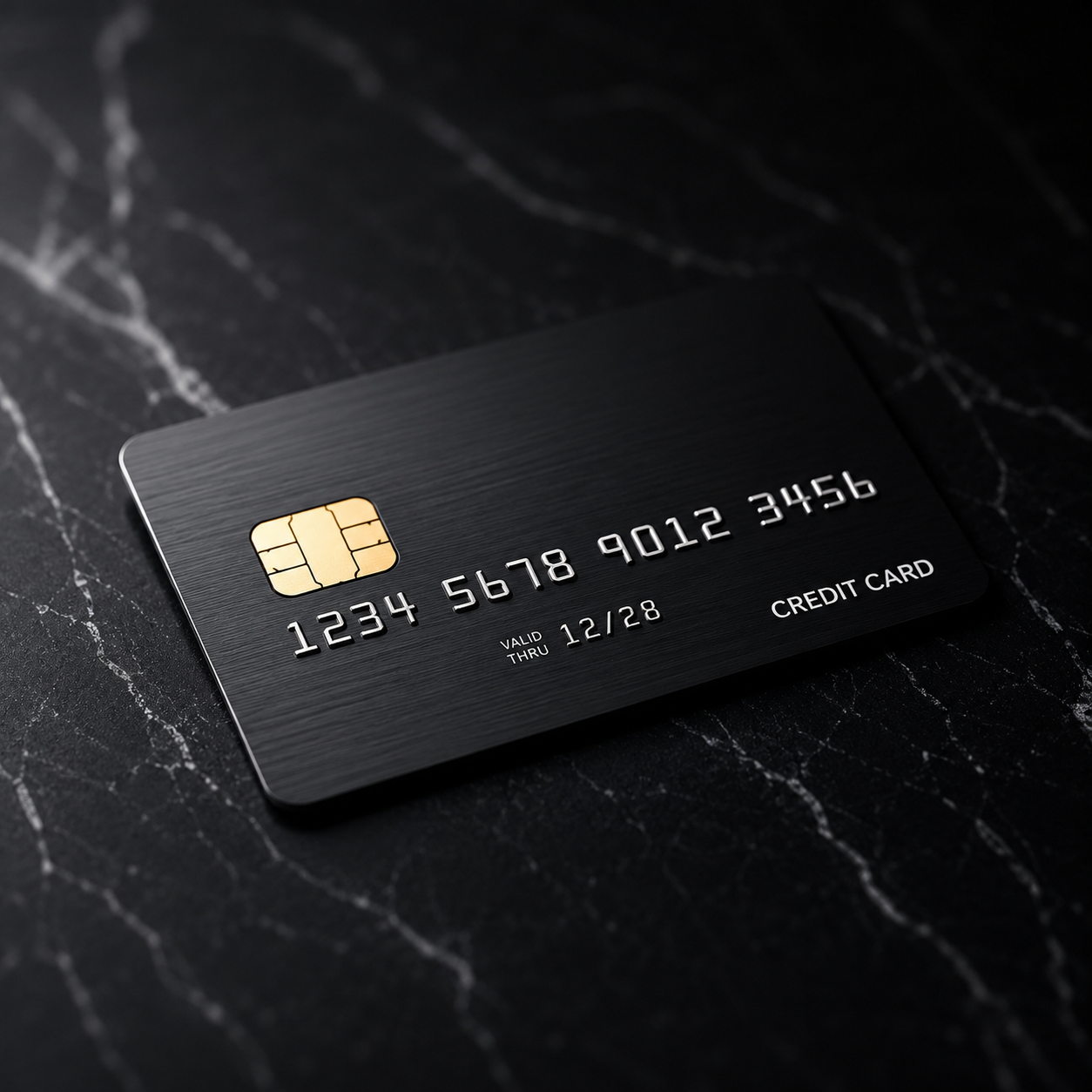 Premium metal credit card.